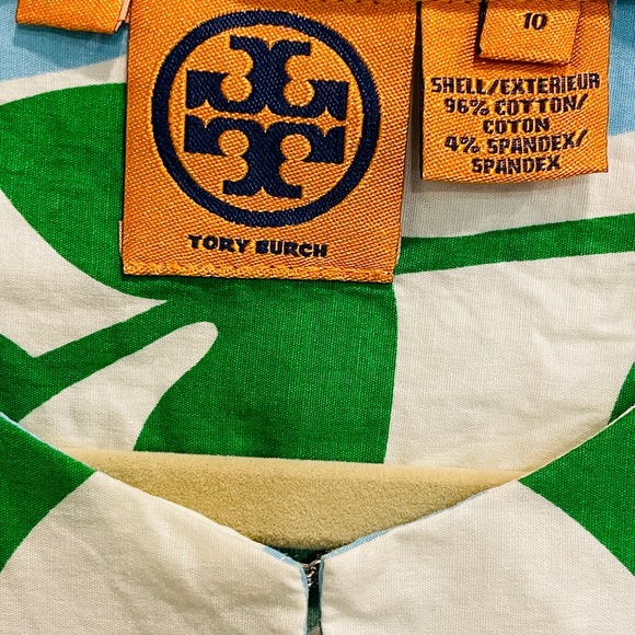 Rare Tory Burch Blue and Green Mirrored Tunic Blouse Top - Picture 3 of 16